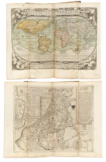 (COMPOSITE ATLAS.) Abraham Ortelius; and Frans Hogenberg. Bound collection of sixteenth-century maps.